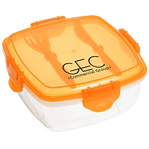 Square Clip Container with Cutlery Main Image