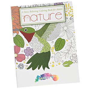 Stress Relieving Adult Coloring Book - Nature - Full Color Main Image