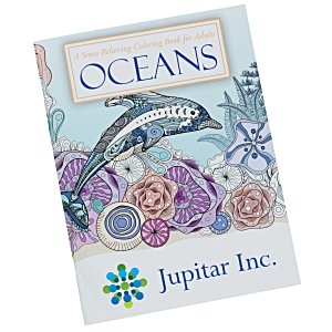 Stress Relieving Adult Coloring Book - Oceans - Full Color Main Image