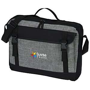 Buckle 15" Laptop Briefcase Bag - Embroidered Main Image