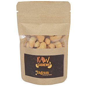 Resealable Kraft Snack Pouch - Raw Cashews Main Image