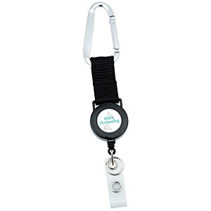 Carabiner Retractable Badge Holder with Wire Cord Main Image