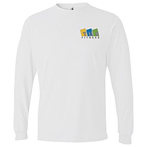 Anvil Ringspun 4.5 oz. LS T-Shirt - Men's - White - Embroidered Main Image