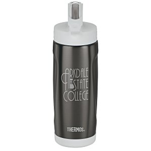 Thermos Stainless Sport Bottle with Covered Straw - 18 oz. - Laser Engraved Main Image