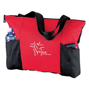 Double Pocket Zippered Tote - Screen Main Image
