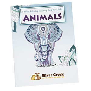 Stress Relieving Adult Coloring Book - Animals - Full Color Main Image