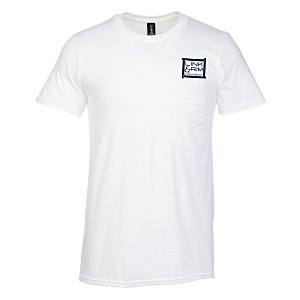 Anvil Ringspun 4.5 oz. Pocket T-Shirt - Men's - White Main Image