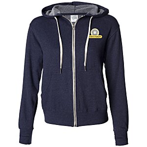 Independent Trading Co. French Terry Heathered Full-Zip Hooded Sweatshirt - Embroidered Main Image