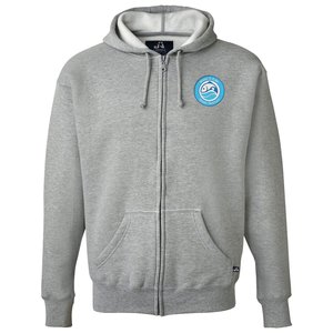 J. America Premium Full-Zip Hooded Sweatshirt - Embroidered Main Image