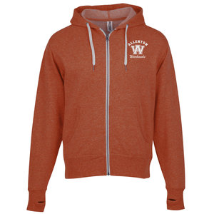 Independent Trading Co. French Terry Heathered Full-Zip Hooded Sweatshirt - Screen Main Image