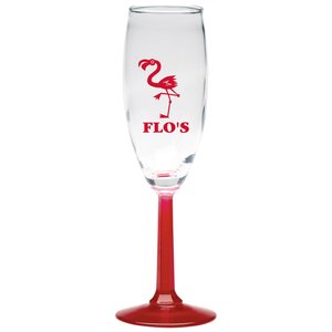 Napa Valley Optic Stem Flute - 6 oz. - Bottom Color Main Image