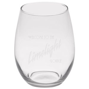 Stemless White Wine Glass - 15 oz. - Deep Etch Main Image