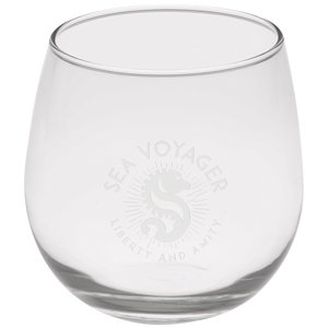 Stemless Red Wine Glass - 16.75 oz. - Deep Etch Main Image