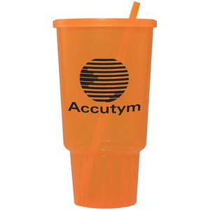 Car Cup with Lid & Straw - 32 oz. - Jewel - 24 hr Main Image