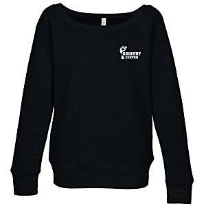 Bella+Canvas Fleece Wide Neck Sweatshirt - Ladies' - Tri-Blend - Screen Main Image