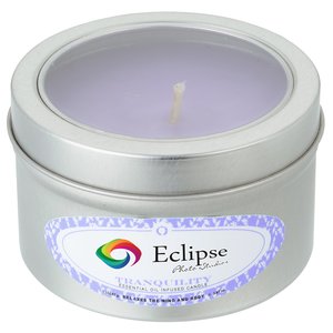 Zen Candle in Small Window Tin - 4 oz. - Tranquility Main Image
