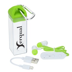 Hail Storm Bluetooth Ear Buds with Carabiner Case Main Image