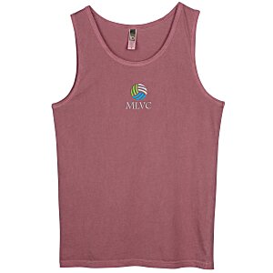 Next Level Inspired Dye Cotton Tank - Embroidered Main Image