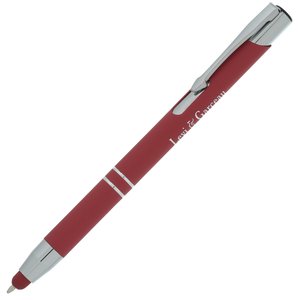 Venetian Soft Touch Stylus Metal Pen - Laser - 24 hr Main Image