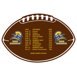 Sports Schedule Magnet - Football Main Image