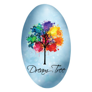 Full Color Chrome Sticker - Oval - 3" x 5" Main Image