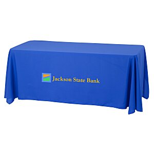 Serged Open-Back Stain Resistant Table Throw - 6' - 24 hr Main Image