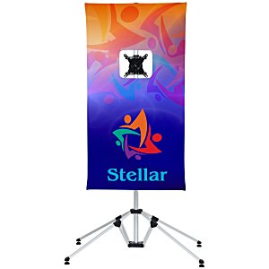 Quad-Pod Monitor Banner Stand Main Image