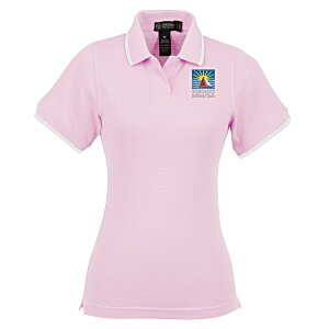 Tipped Combed Cotton Pique Polo - Ladies' - 24 hr Main Image