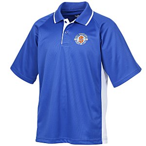Tipped Colorblock Wicking Polo - Men's - Full Color Main Image