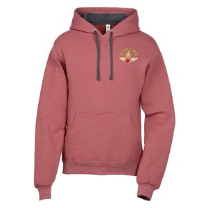 Fruit of the Loom Sofspun Microstripe Hoodie - Embroidered Main Image