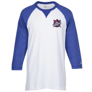 New Era Sueded Cotton 3/4 Sleeve Baseball Tee - Men's - Embroidered Main Image