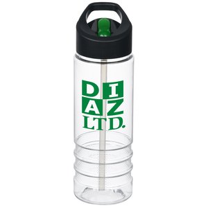 Clear Impact In The Groove Bottle with Two-Tone Flip Straw Lid - 24 oz. Main Image