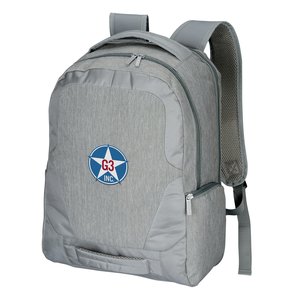 Overland 17" Laptop Backpack with USB Port - Embroidered Main Image