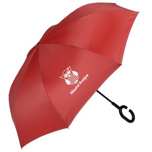 Inverted Double Layer C-Handle Umbrella - 48" Arc Main Image