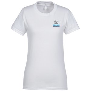 American Apparel Fine Jersey T-Shirt - Ladies' - White - Embroidered Main Image