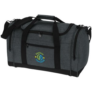 4imprint Heathered Leisure Duffel - Embroidered - 24 hr Main Image