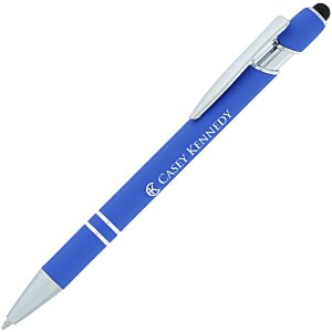 Incline Soft Touch Stylus Metal Pen - Laser Engraved Main Image