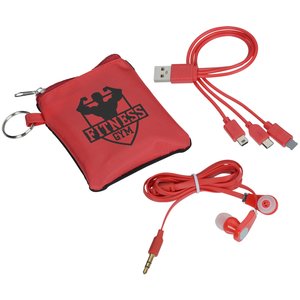 Stretchy Pouch Noodle Charging Cable Set Main Image