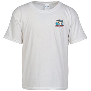 Gildan Softstyle T-Shirt - Youth - White - Embroidered Main Image