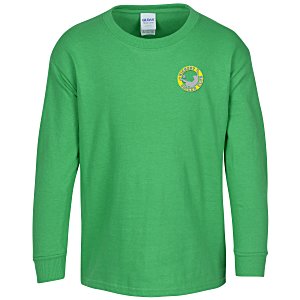 Gildan 5.3 oz. Cotton LS T-Shirt - Youth - Embroidered Main Image