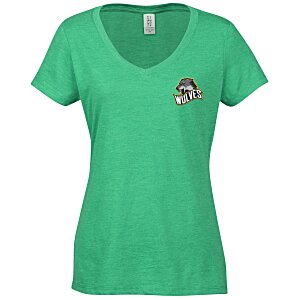 Optimal Tri-Blend V-Neck T-Shirt - Ladies' -  Embroidered Main Image