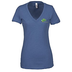 Bella+Canvas Tri-Blend Deep V-Neck T-Shirt - Ladies' - Embroidered Main Image