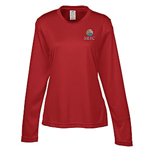 Cool & Dry Basic Performance Long Sleeve Tee - Ladies' - Embroidered Main Image