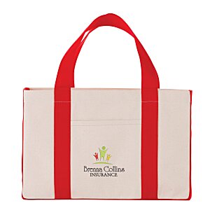 Small 18 oz. Cotton Utility Tote - 11" x 16 1/2" - Embroidered Main Image