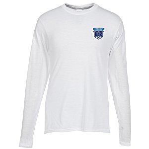 Principle Performance Blend Long Sleeve T-Shirt - White - Embroidered Main Image