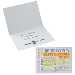 Hip Hip Hooray Birthday Greeting Card Main Image