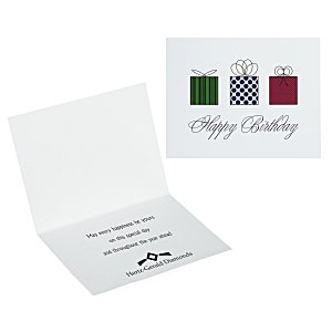 Three Presents Birthday Greeting Cards Main Image