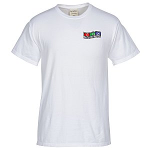 Hanes ComfortWash Garment Dyed Tee - White - Embroidered Main Image