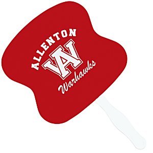 Hand Fan with Plastic Handle - Hourglass Main Image