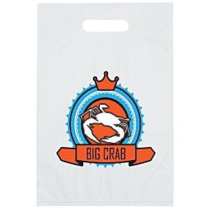 Recyclable Full Color Die Cut Handle Plastic Bag - 13" x 9" Main Image